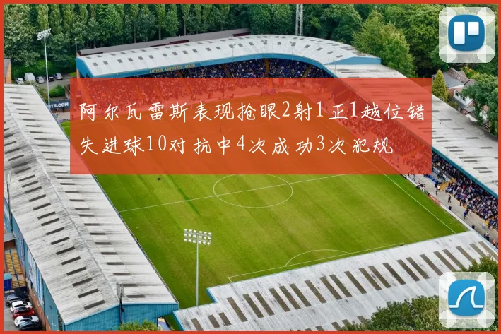 阿尔瓦雷斯表现抢眼2射1正1越位错失进球10对抗中4次成功3次犯规